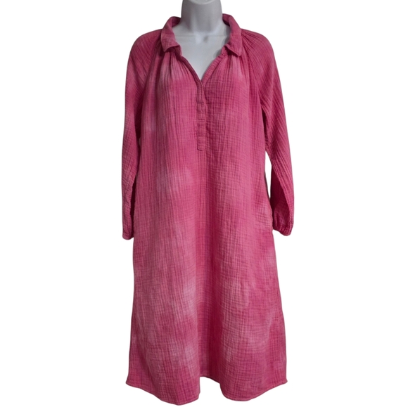 XiRENA Dresses & Skirts - Xirena Long Sleeve Knee Length Cotton Gauze Dress- Oversized Small